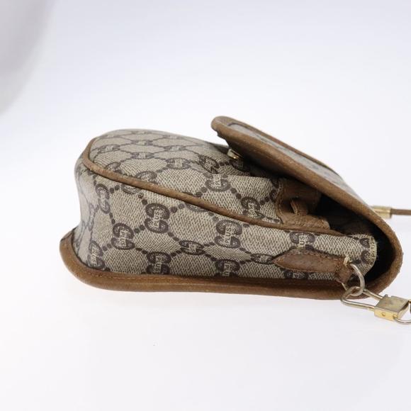 GUCCI GG Plus Supreme Shoulder Bag PVC Beige Gold Auth bs28630 - Picture 3 of 16